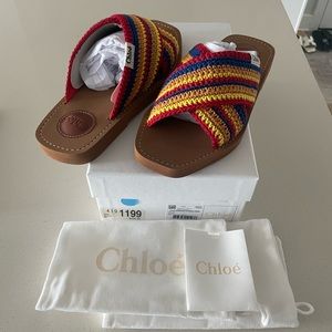 Chloe Woody Crochet Sandals